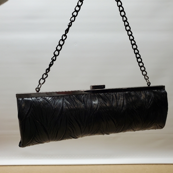 Black Leather Clutch Purse - Picture 9 of 11